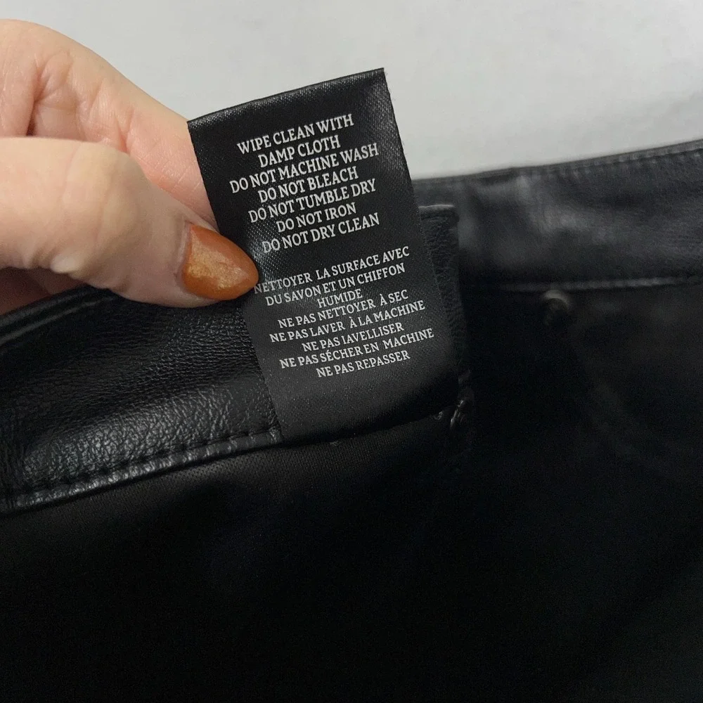 BLANKNYC Pants Womens 27 Black Faux Leather Coated Skinny Jeans Goth Edgy Rock